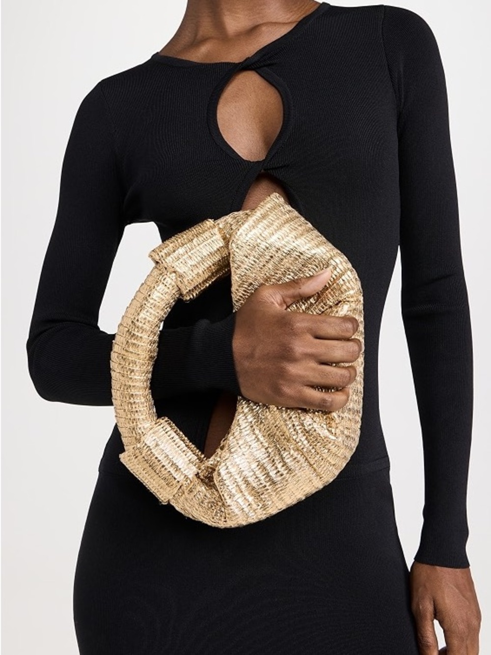 Simon Miller Metallic Raffia Lopsy Bag